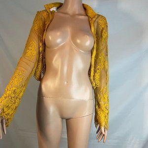 Yellow lace blouse